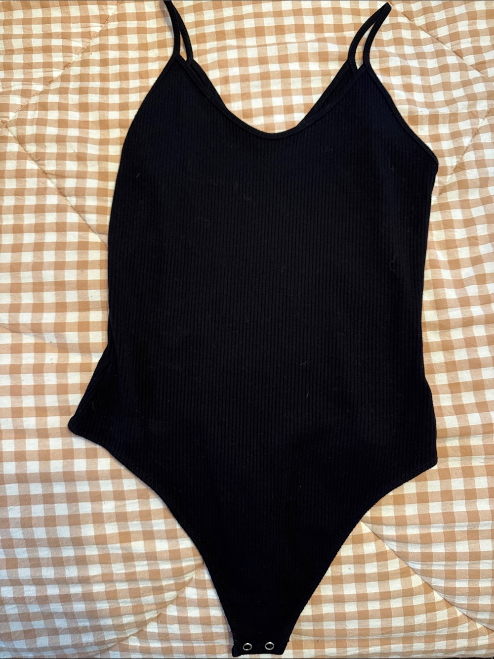 Women’s Classic Black Ribbed One-Piece Bodysuit
